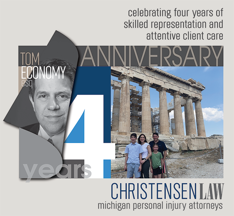 Attorney Tom Economy Celebrates 4 Years with Christensen Law