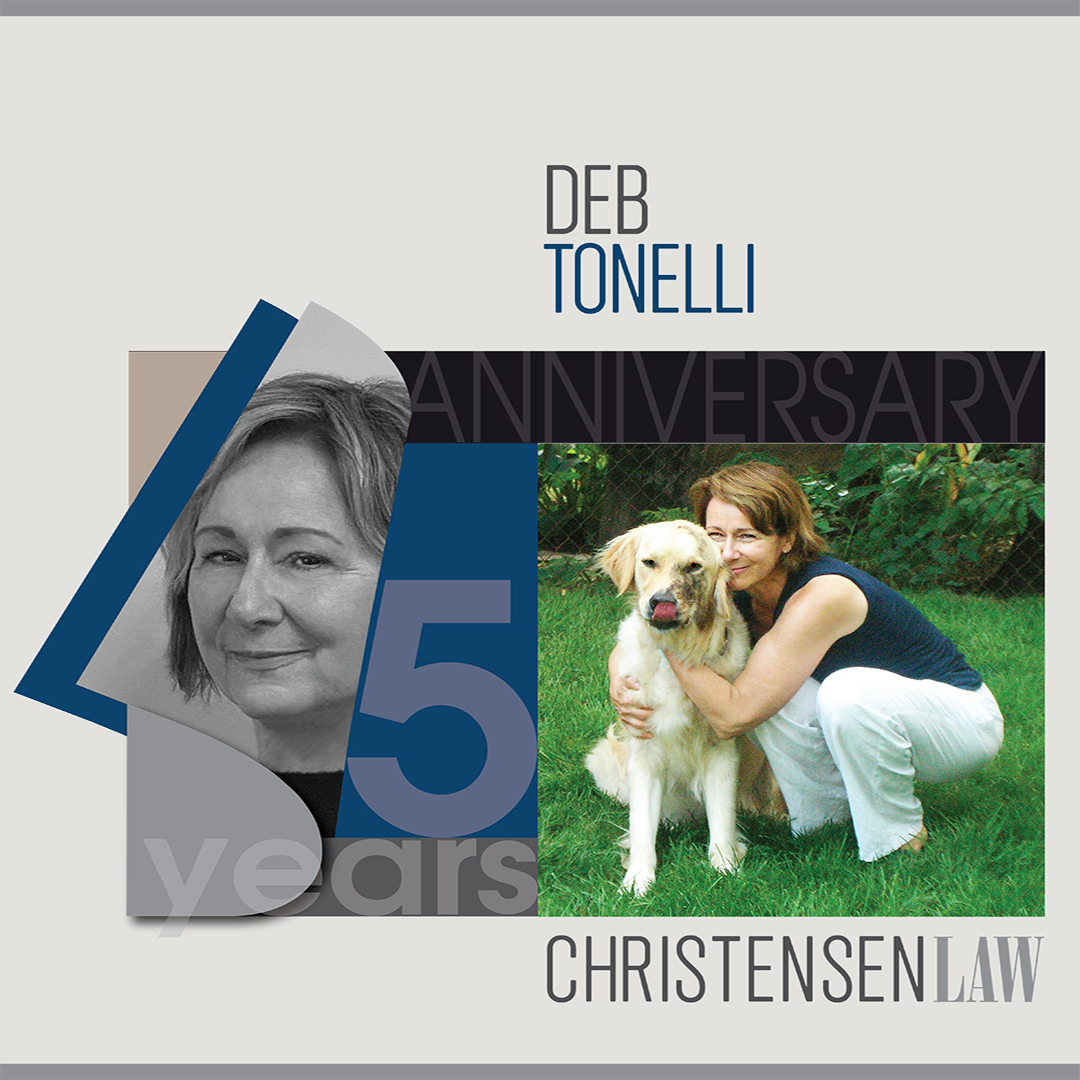Deb Tonelli celebrates 5 year anniversary with Christensen Law
