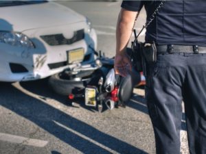 Motorcycle and Car Crash