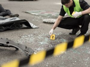 Evidence at a Car Accident Site