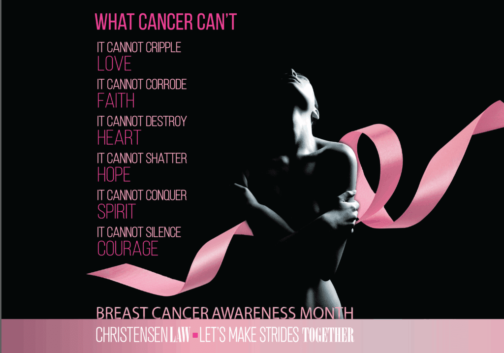 image of poem about cancer cannot do - to support breast cancer awareness month in October
